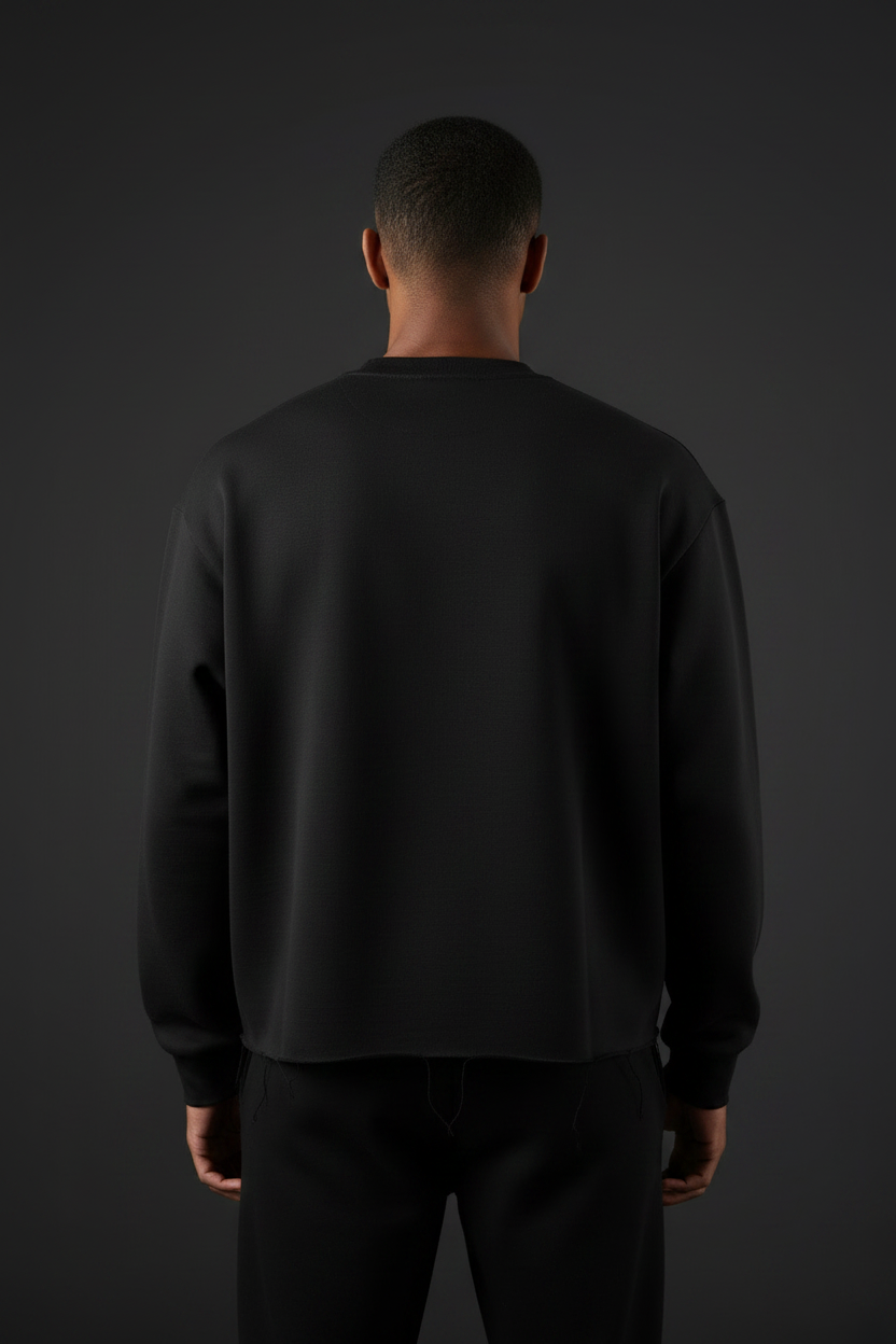 Black Back Shot Cut Hem