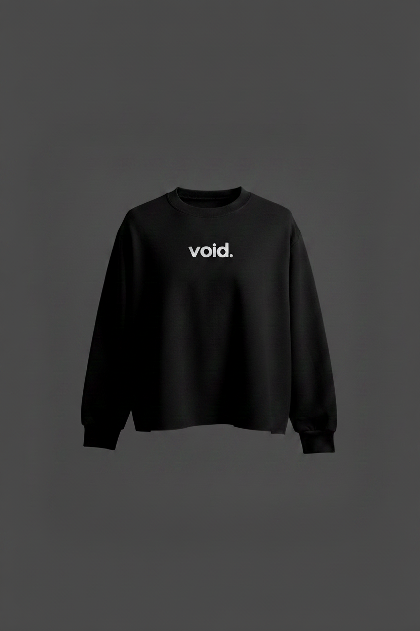 VOID Sweatshirt Black – thevoiddrip