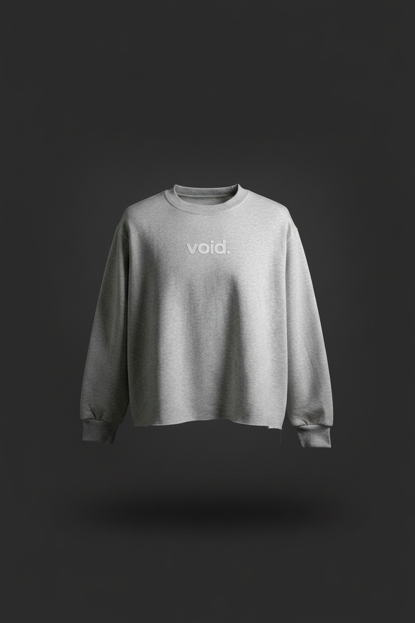 void. Grey Crewneck – Background Only Change